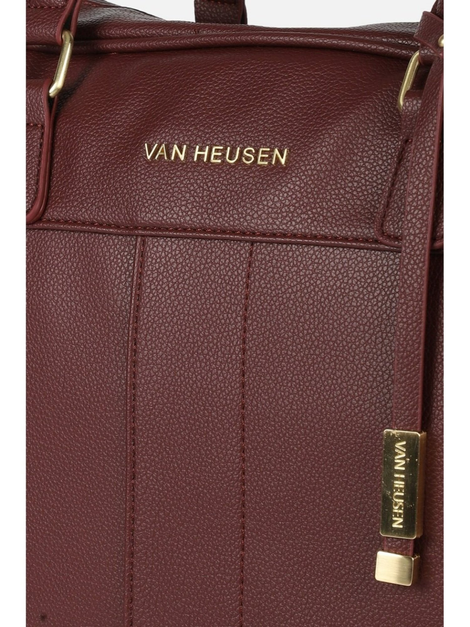 Van Heusen Brown Solid Handbag