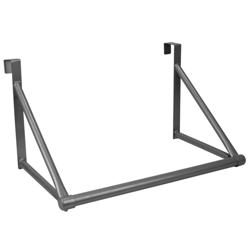 Home Basics Over the Door Metal Closet Rod, Silver