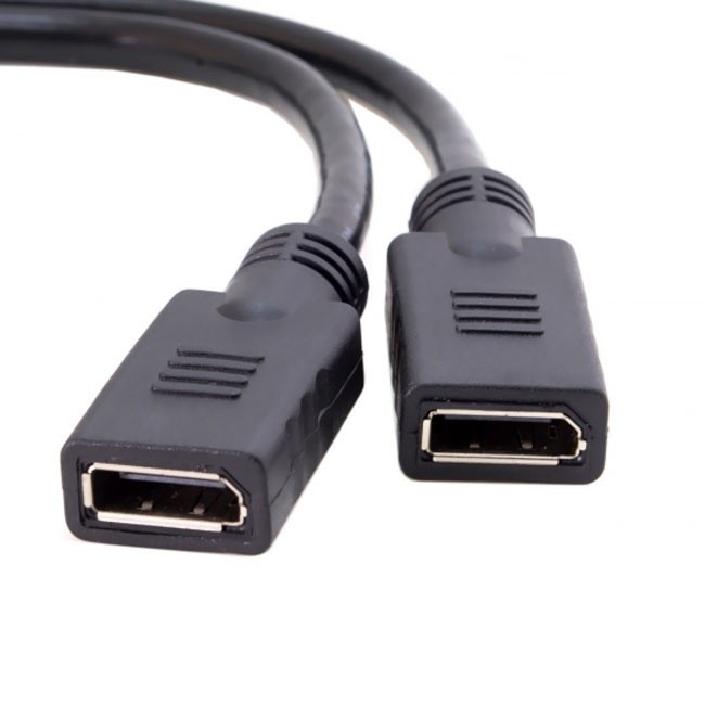 Jimier DMS-59Pin Male to Dual DP Displayport Female Splitter Extension Cable for PC Graphics Card DB-027