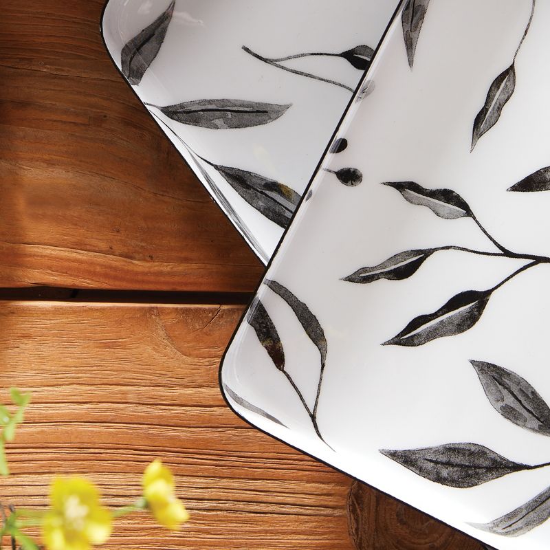 Plum & Post Leaf Rectangular Trays, S/2