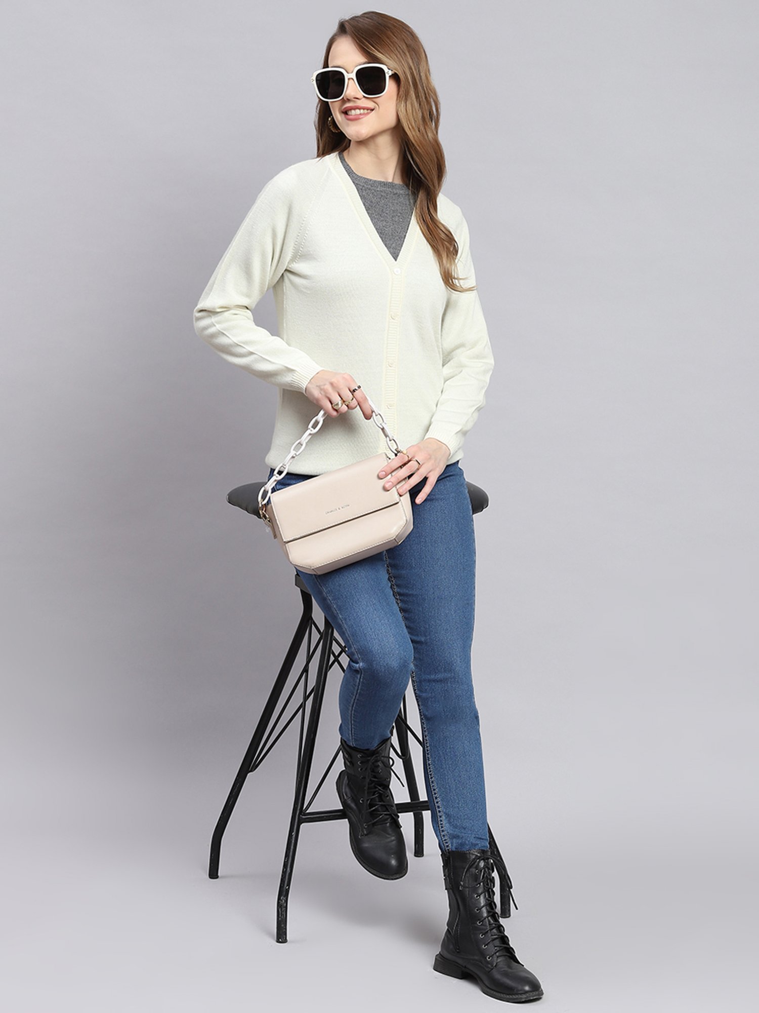 Monte Carlo Off White Cardigan