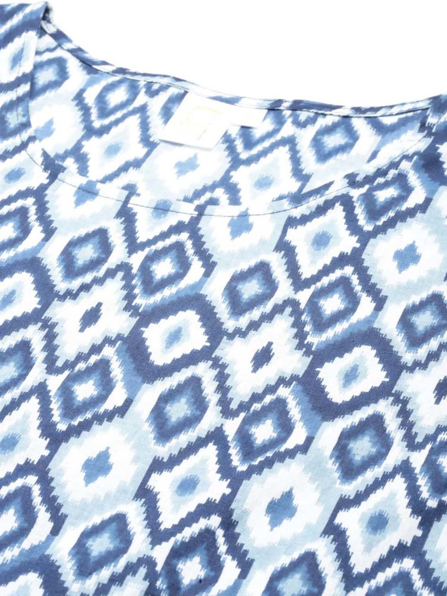 Prakrti Blue Cotton Printed Top Pant Set