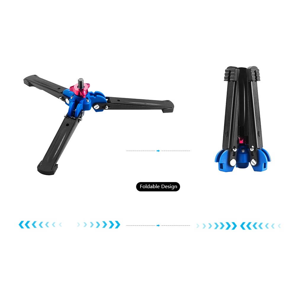 Three Leg DSLR Camera Photography Mini Tripod Monopod Unipod Base Stand Holder Support with 3/8" Screw for Tripod Fluid Ball Head