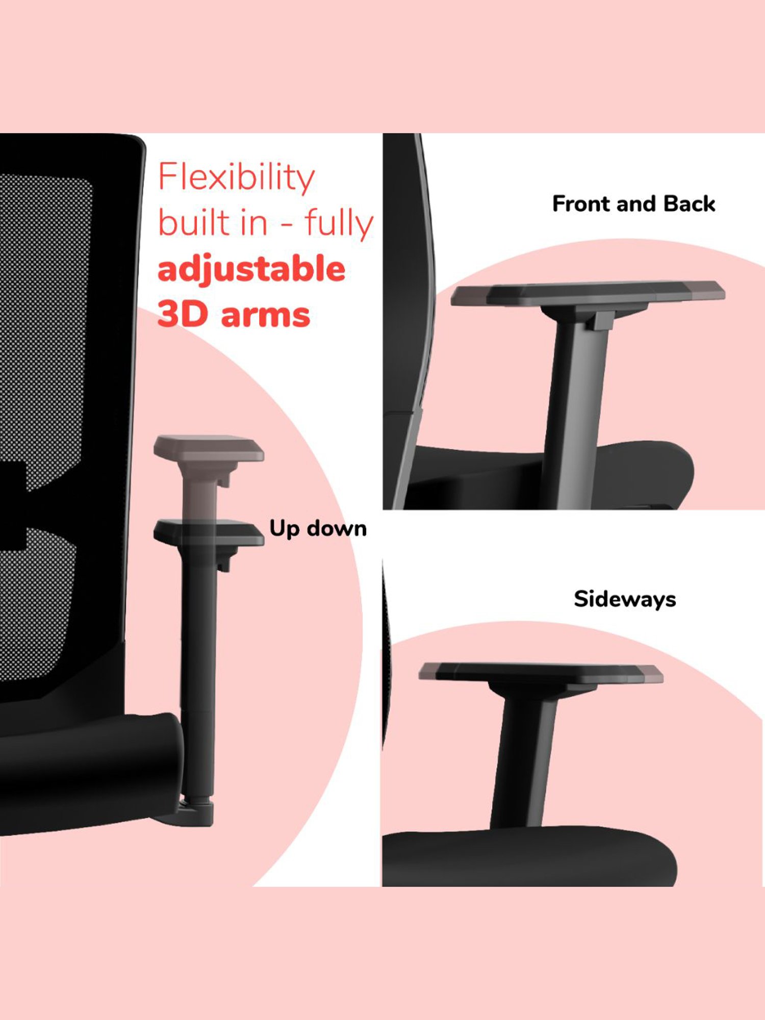 HNI India Quip Black PU Foam Armrest Office & Study Desk Chair