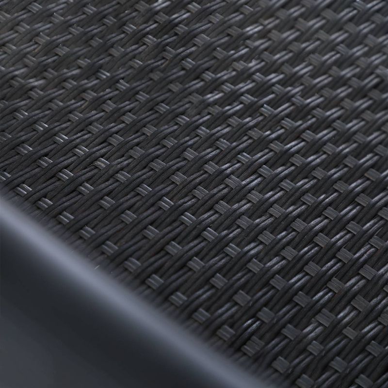 7pc Patio Dining Set with 360 Swivel Chairs & Rectangle Steel Table - Captiva Designs