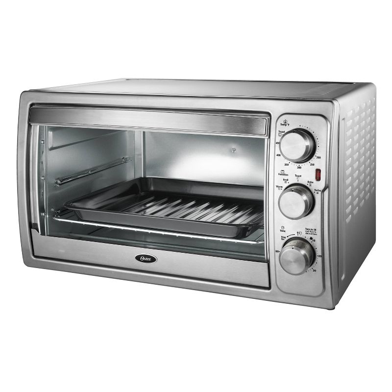 Toshiba MC25CEY-BS 6 Slice Small Stainless Convection Pizza Toaster Oven, Black