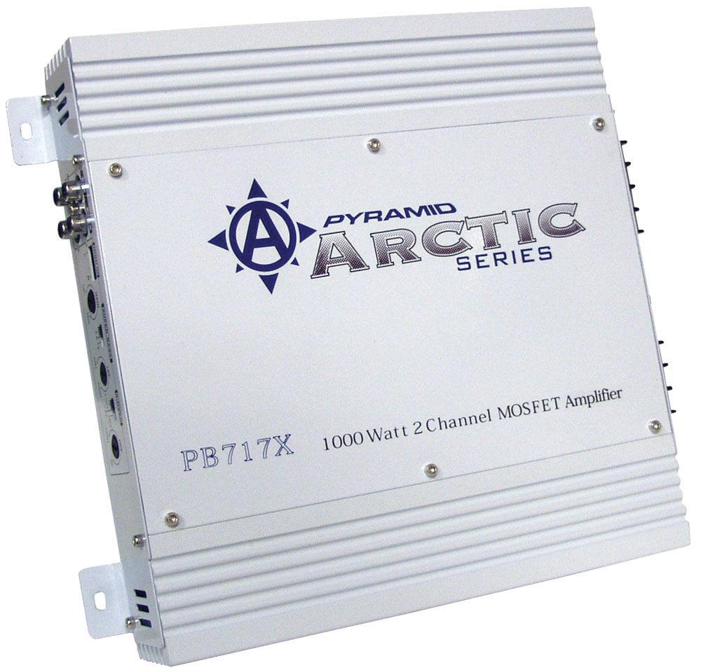 Pyramid Car Audio PB717X Arctic Series 2-Channel Bridgeable Class AB Amp (1,000 Watts)