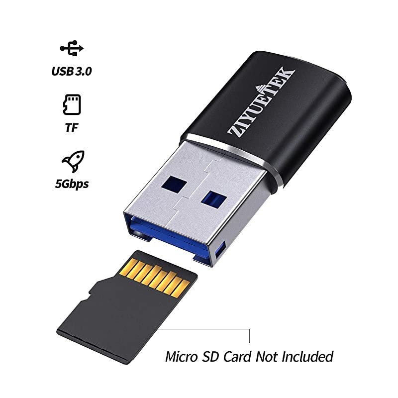 USB Micro SD Card Adapter Aluminum USB 30 Portable Memory Card Reader Adapter for PCMicro SDHCMicro SDXCTF Card Reader Adapter