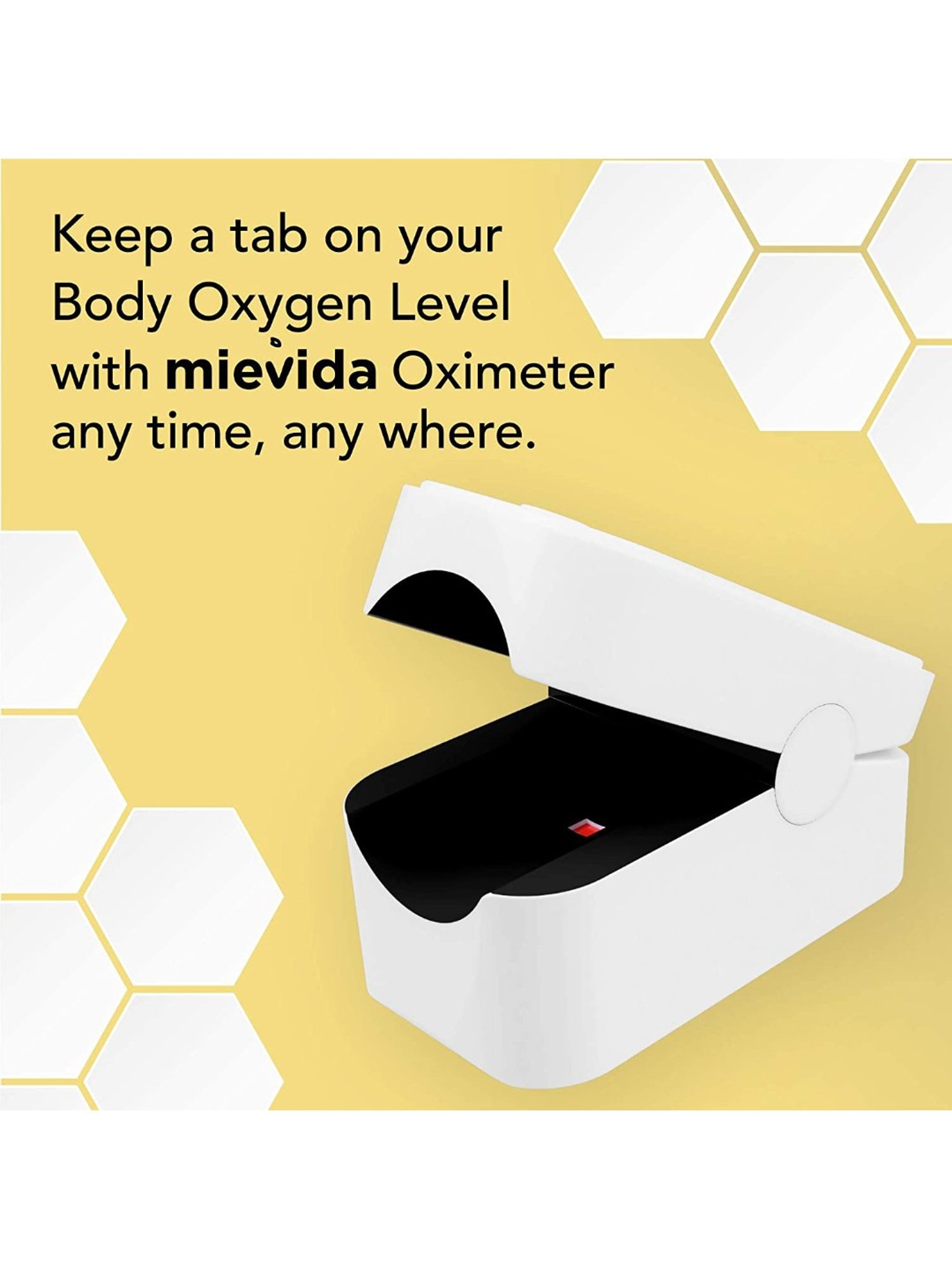 Mievida Finger Tip Pulse Oximeter with OLED Display, Hi or Low Spo2, Pulse Rate Indicator