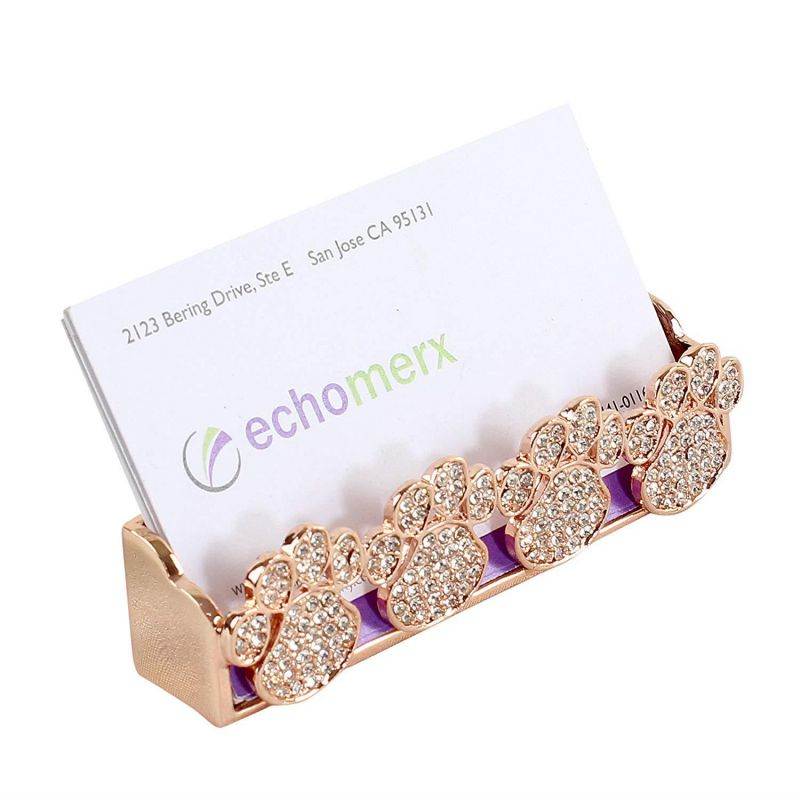 Paw Print Business Card Holder (rose gold)