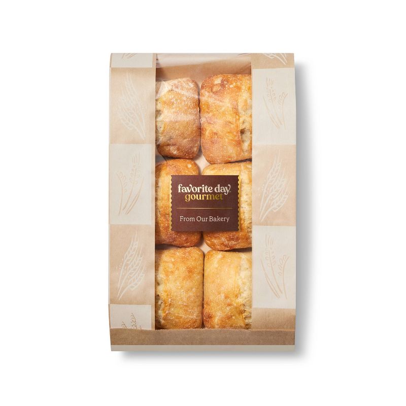 Ciabatta Rolls - 14oz/6ct - Favorite Day™