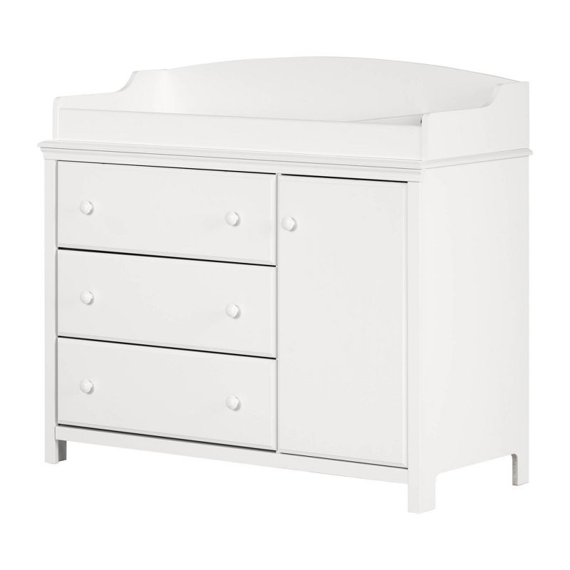 Cotton Candy Changing Table with Station - Pure White - South Shore