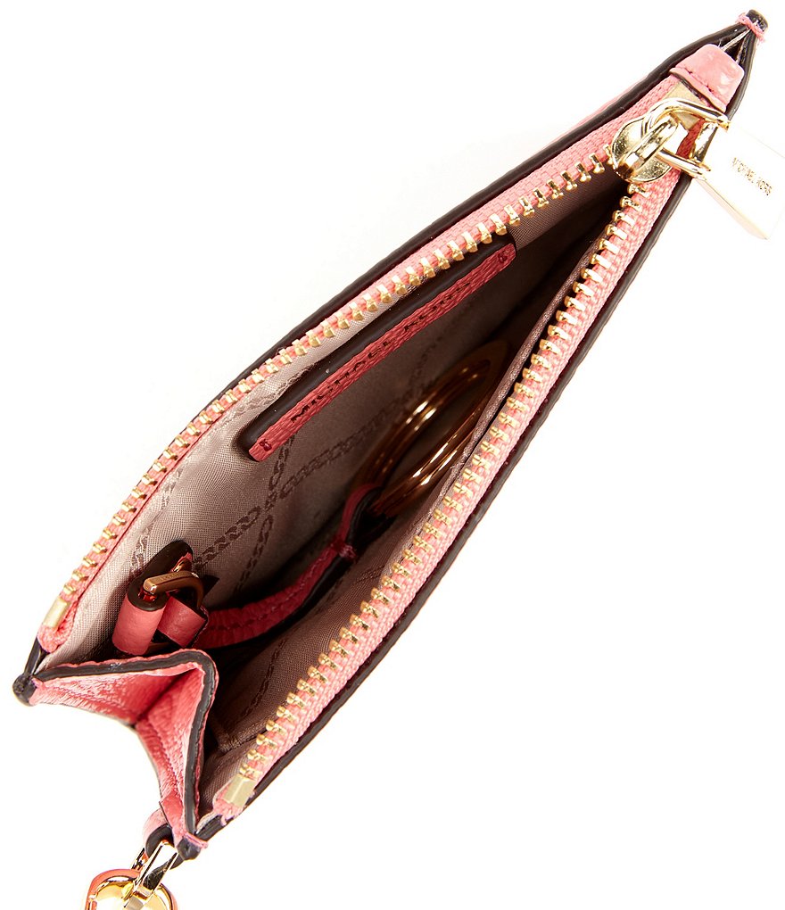 Michael Kors Zebra Signature Jet Set Double Zip Wristlet