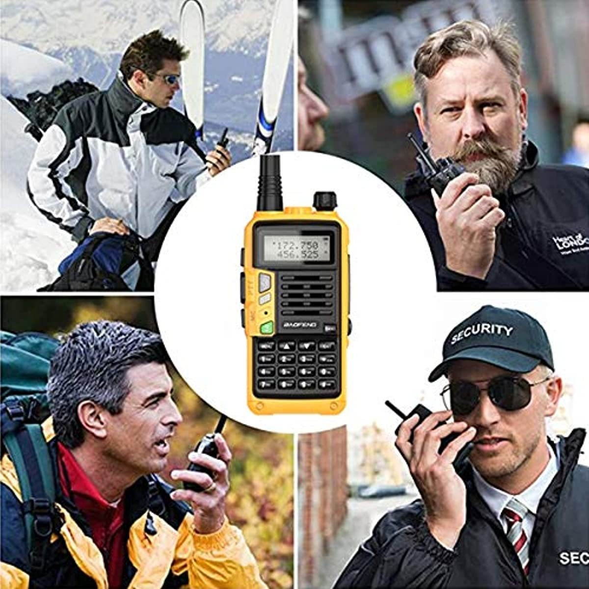 BaoFeng UV-S9 Plus High Power 2200mAh Large Battery Tri-Power Portable Two-Way Radio with 15.1Inch 771 Antenna (OrangeAntenna)