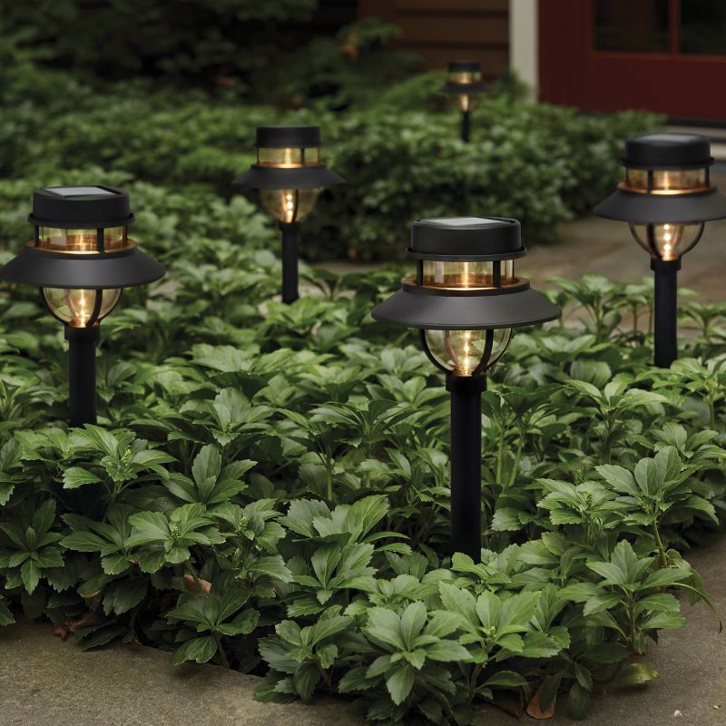 6pk Dual Hood Pathway Lights Black - Threshold™