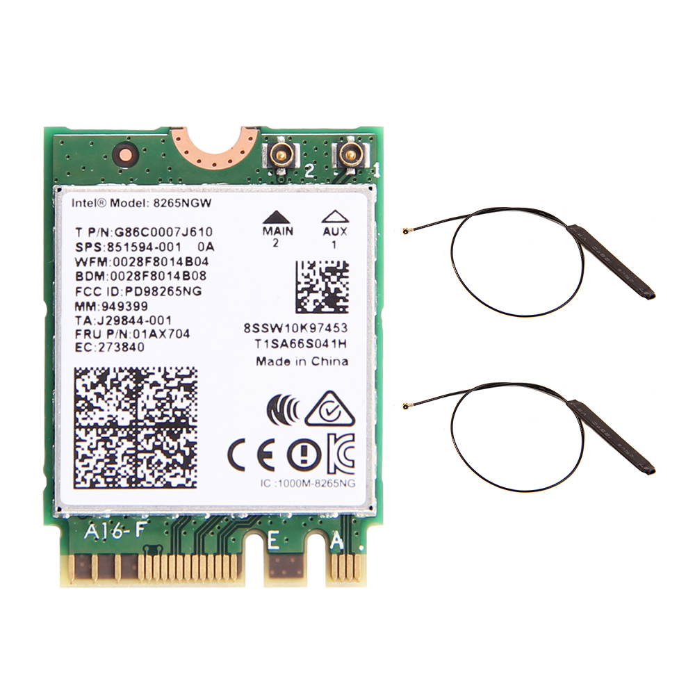 Dual Band 1200Mbps Intel 8265 IEEE 802.11ac Bluetooth 4.2 Wi-Fi Bluetooth Combo Adapter for Notebook 8265NGW WiFi Card