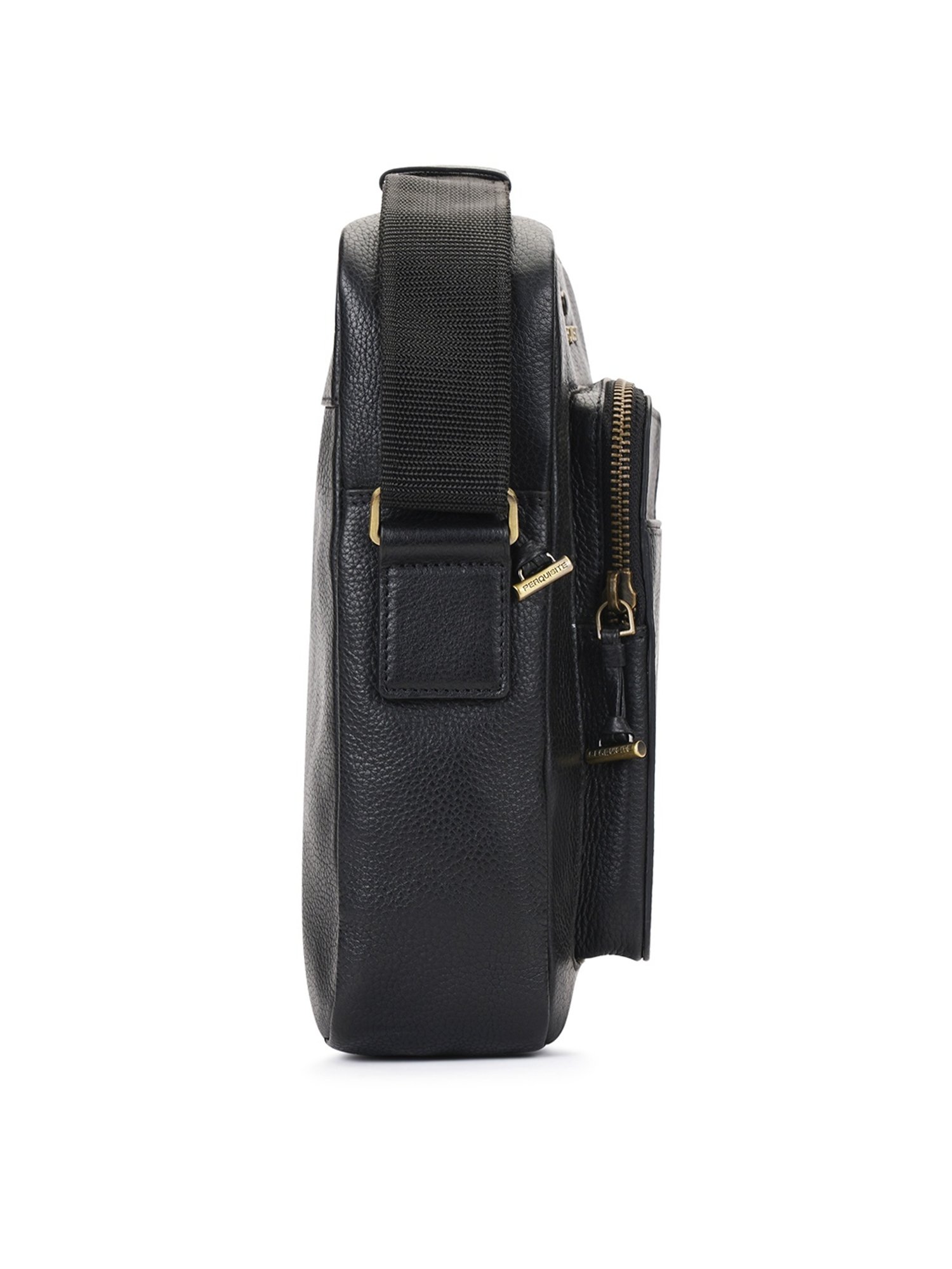 PERQUISITE MARK Black Solid Medium Cross Body Bag