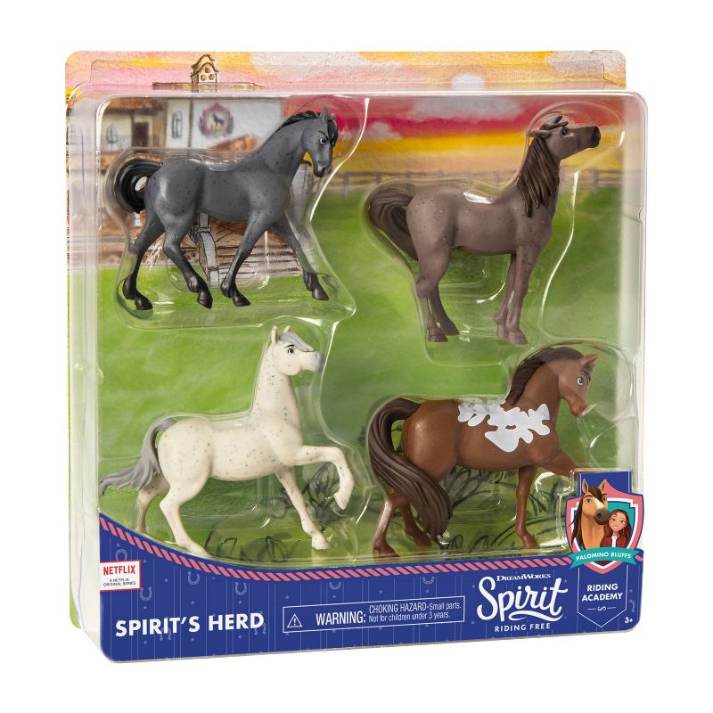 Spirit Riding Free Spirit's Herd Horse Figure 4pk