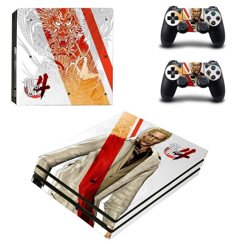 Game Yakuza Kiwami PS4 Pro Sticker Play station 4 Skin Sticker Decal For PlayStation 4 PS4 Pro Console & Controller Skins