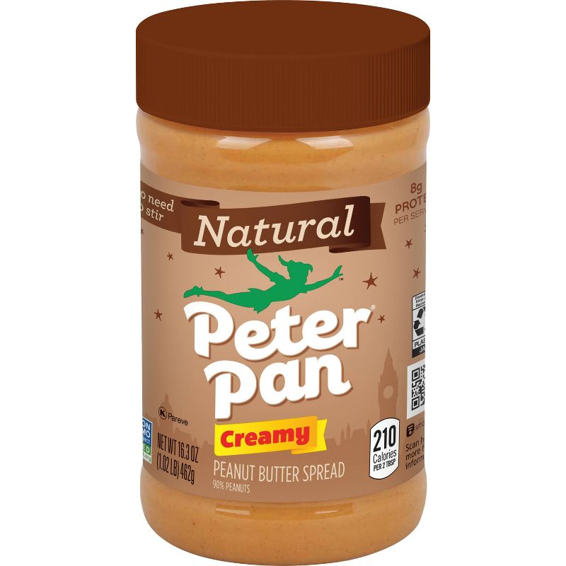 Peter Pan All Natural Creamy Peanut Butter - 16.3oz