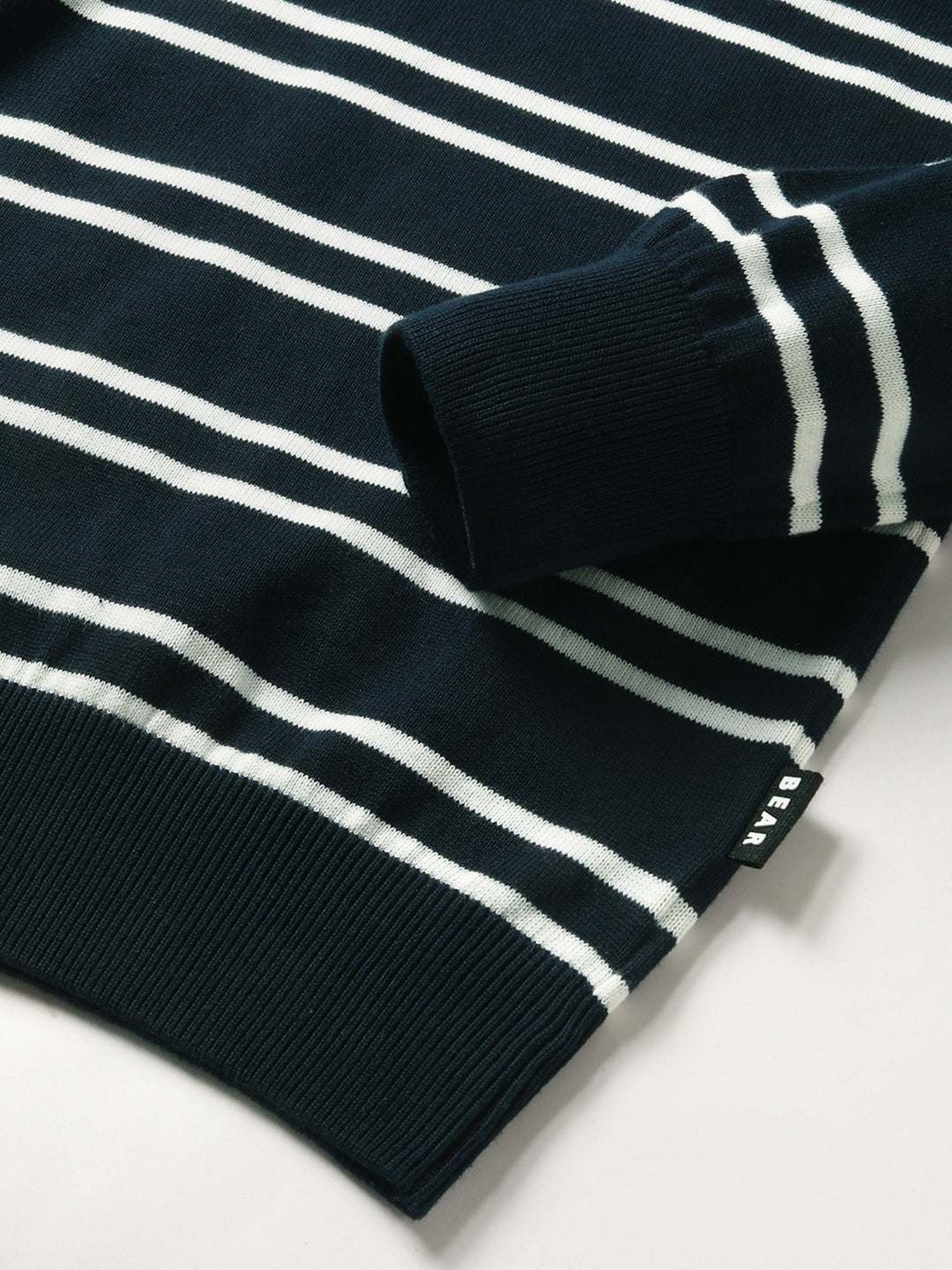 The Bear House Multicolored Cotton Regular Fit Striped Polo T-Shirt