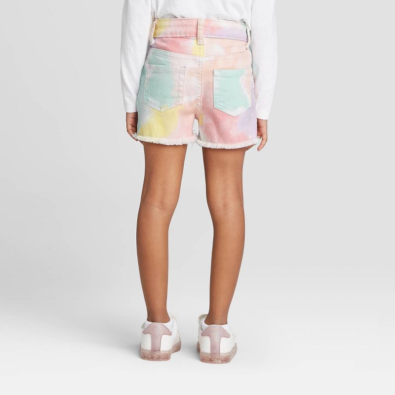 Toddler Girls' Tie-Dye Cutoff Jean Shorts - Cat & Jack™ 12M