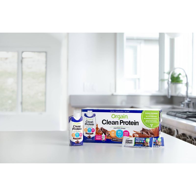 Orgain Clean Grass-Fed Protein Shake - Creamy Chocolate Fudge - 12ct