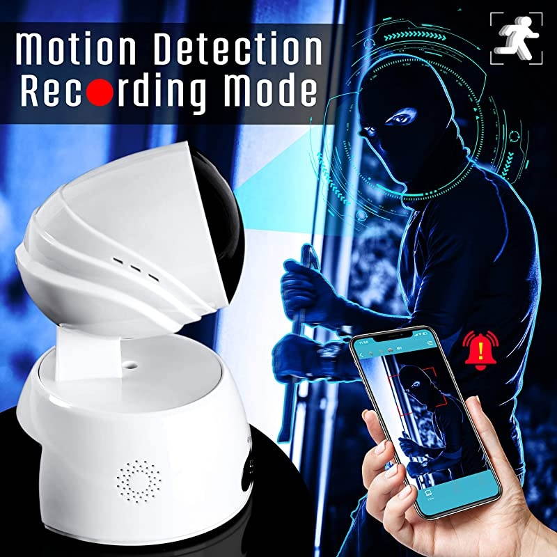 Indoor Wireless IP Camera-HD 720p Network Security Surveillance Home Monitoring w/ Motion Detection, Night Vision,PTZ,2 Way Audio, iPhone Android Mobile App-PC WiFi Access- IPCAMHD30,White