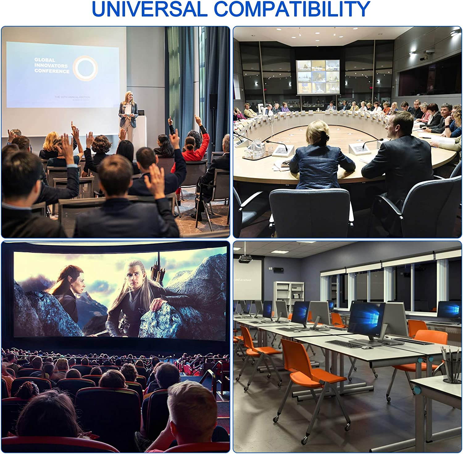 Display Port to VGA, Gold-Plated DisplayPort to VGA Converter Adapter (Male to Female) for Computer, Desktop, Laptop, PC, Monitor, Projector, HDTV, HP, Lenovo, Dell, ASUS and More (3Pack)