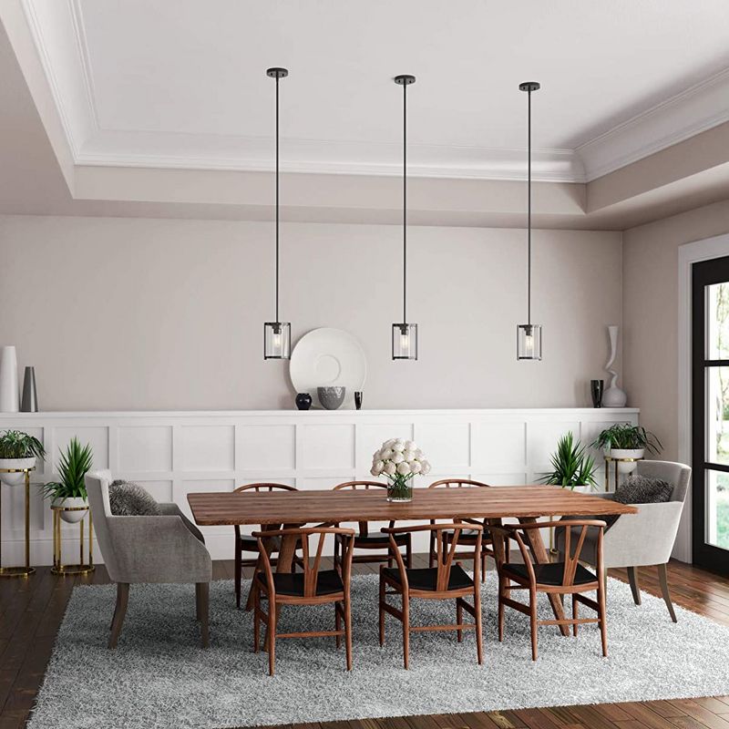 Hunter Fan Company 19005 Astwood 1 Bulb Timeless Art Deco Style Mini Hanging Pendant Indoor Light Fixture with Matte Black Finish