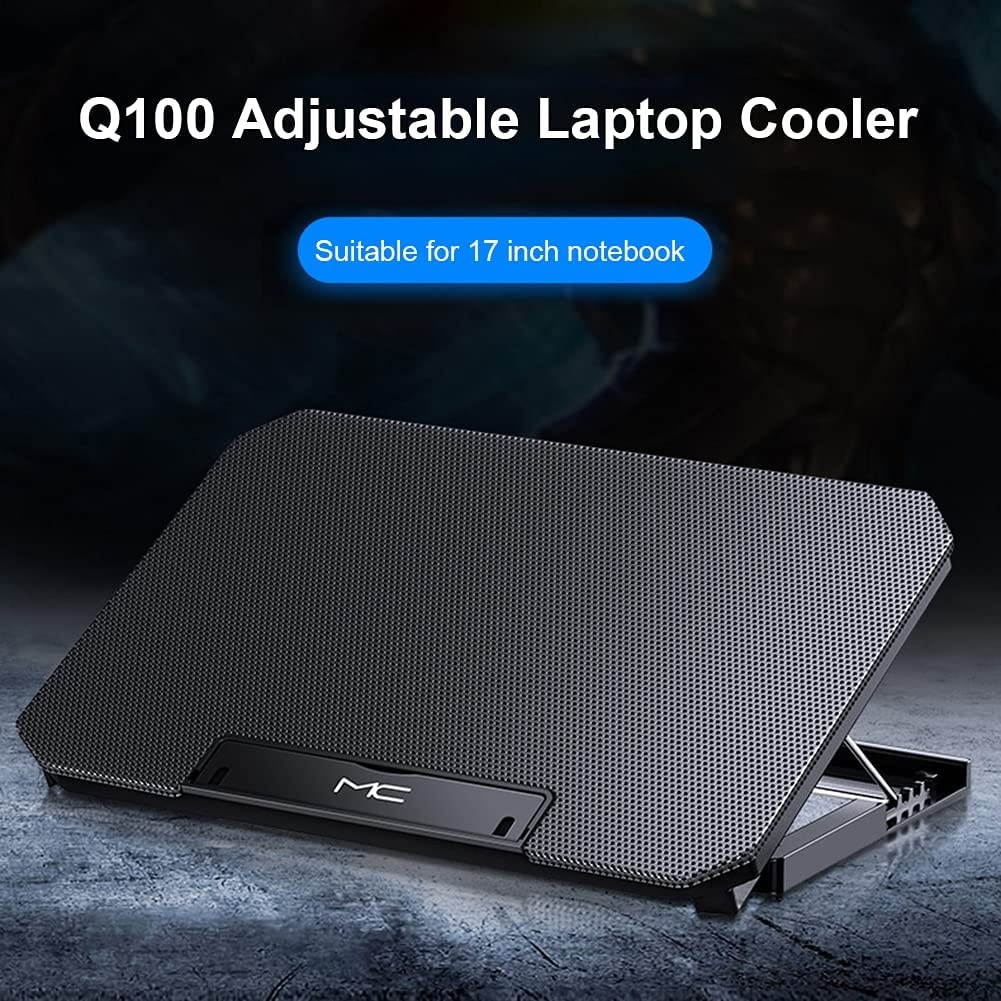 Yuangower Q100 Laptop Cooling Pad with 2 Fans 4-Level Height Adjustment Cooler Stand,Laptop Cooler,Notebook Cooler,Cooling Fan Portable