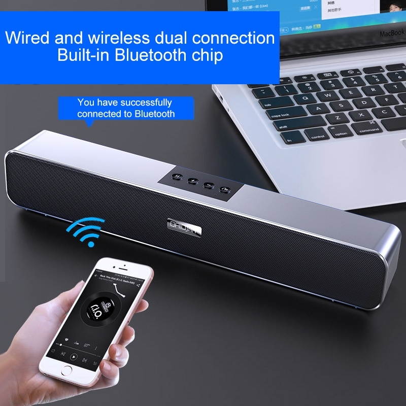 Bluetooth Speaker, 5.0 Smart Subwoofer Computer Wireless Bluetooth Speaker, Bluetooth Standard Version