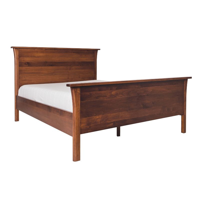 3pc Eastern King Gevina Solid Maple Wood Bedroom Set with 8 Drawer Chest Dark Cherry - HOMES: Inside + Out