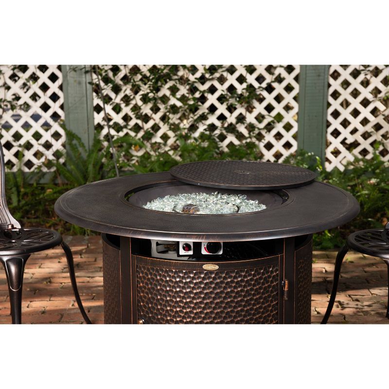 Weyland Round LPG Fire Pit - Antique Bronze - Fire Sense