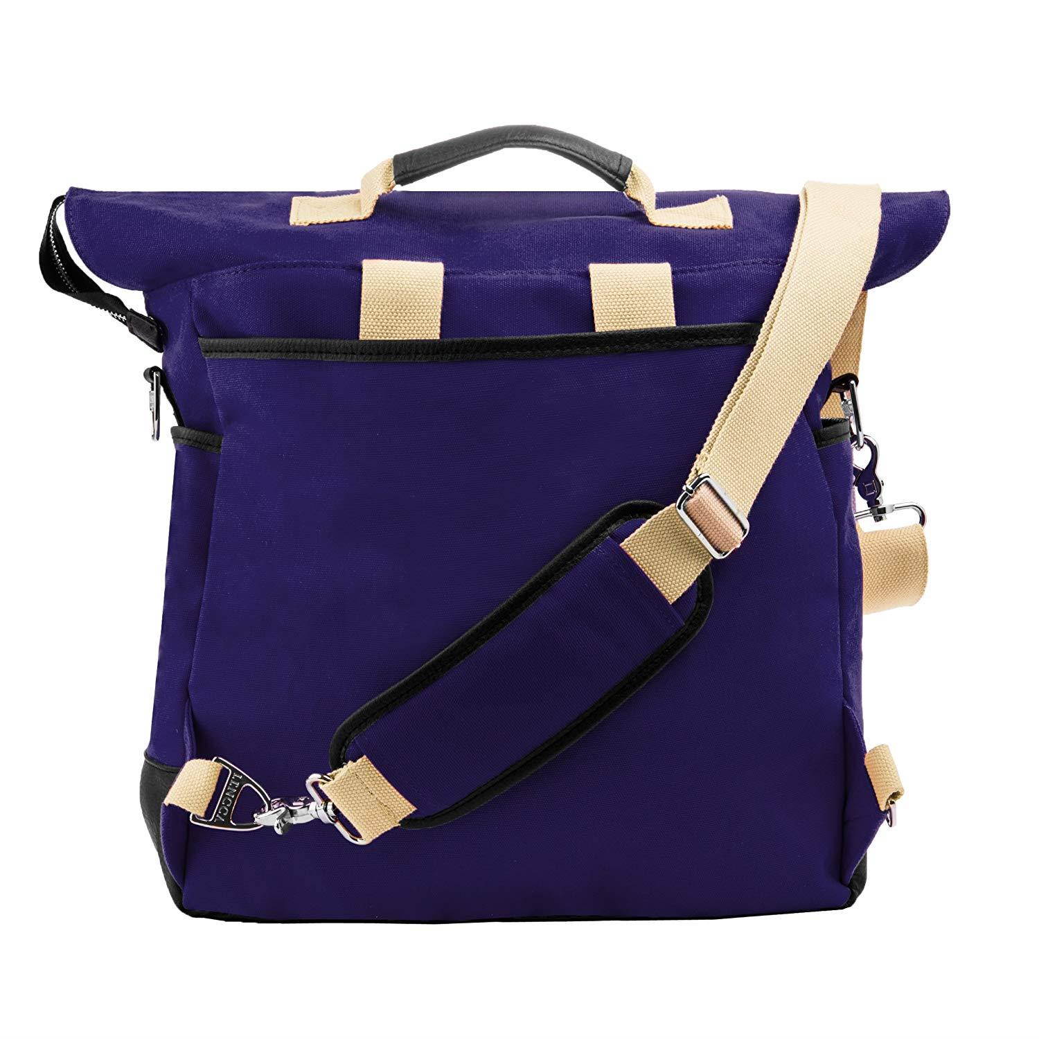 Lencca Universal Hybrid 3 in 1 Carrying Tote Messenger Crossbody Shoulder Bag Backpack for Samsung Galaxy TabPro S 12"/Tab A 10.1"/Tab S 10.5 Fit 10-12.2 Inch Google Android Tablet (Royal Blue)