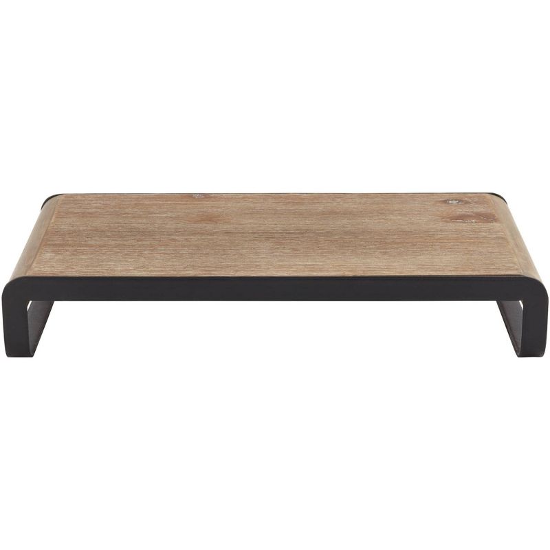 Studio 55D Wainwright Matte Black and Brown Decorative Trays Set of 2