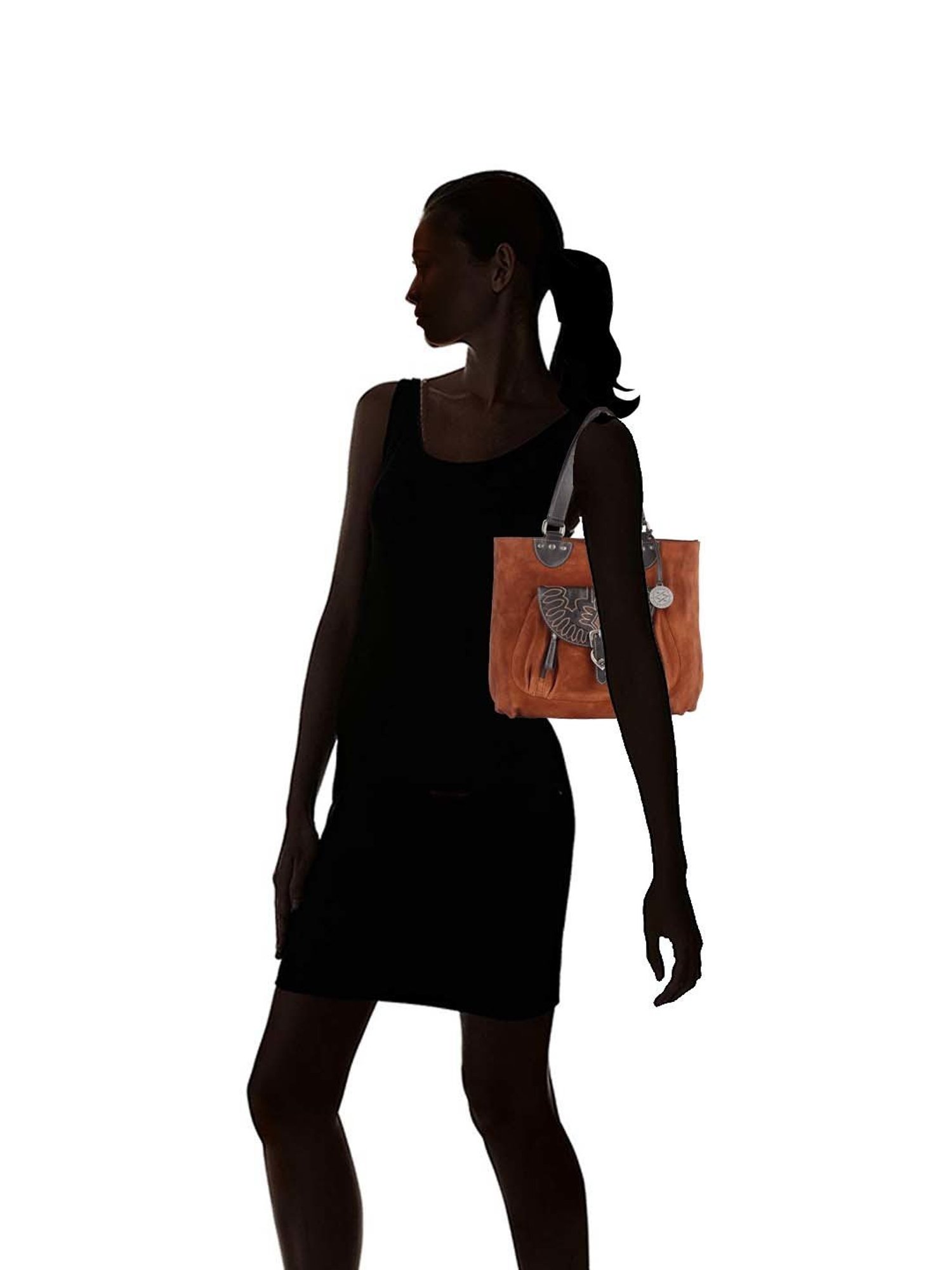 KOMPANERO Tan Textured Medium Shoulder Bag