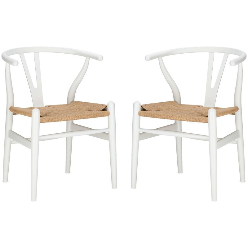 Set of 2 Alexa Weave Chair White - Poly & Bark