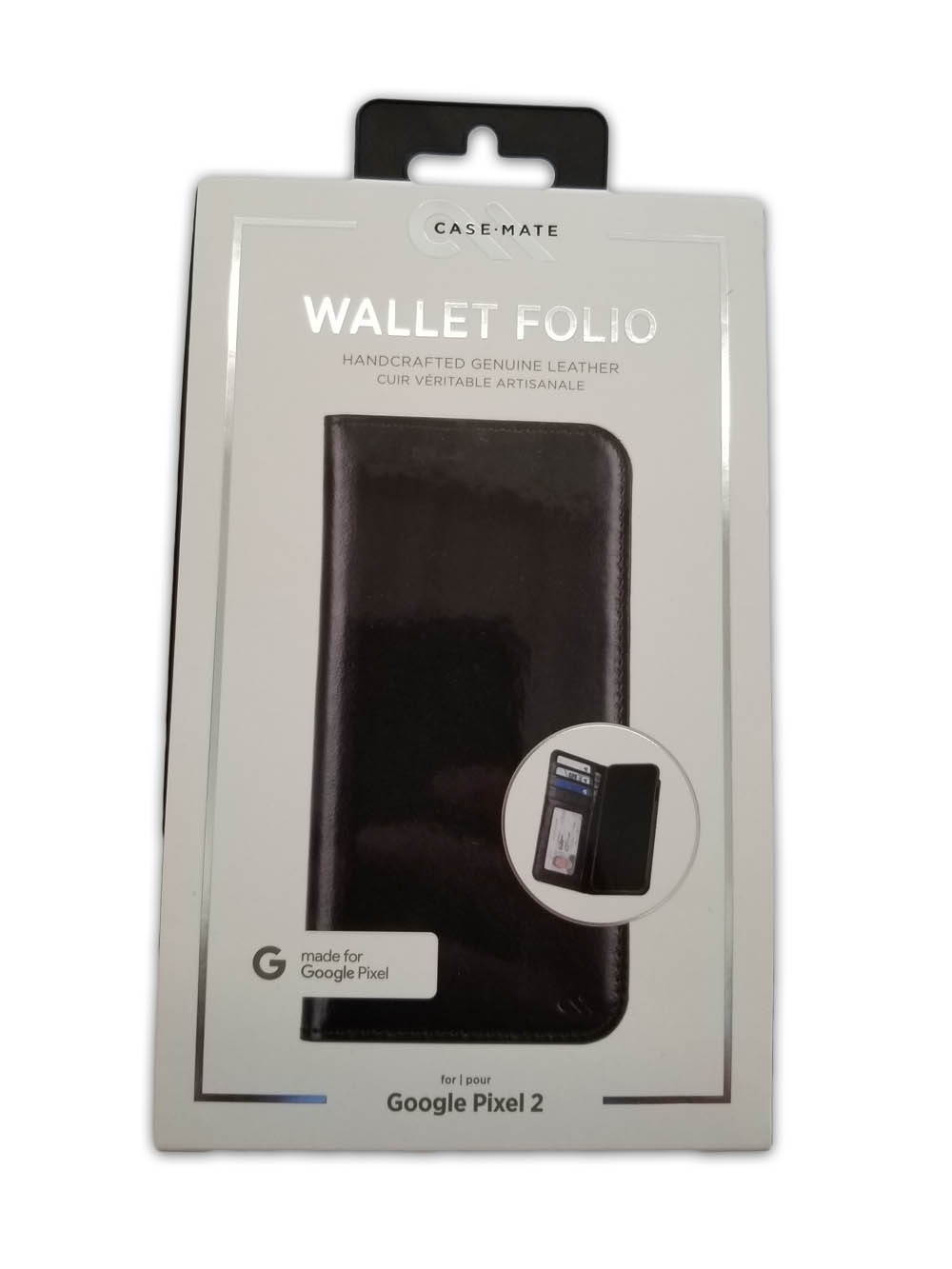 Case-Mate Wallet Folio Series Leather Case Cover for Google Pixel 2 - Black