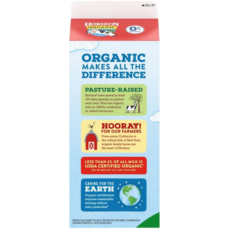 Horizon Organic Skim Milk - 0.5gal