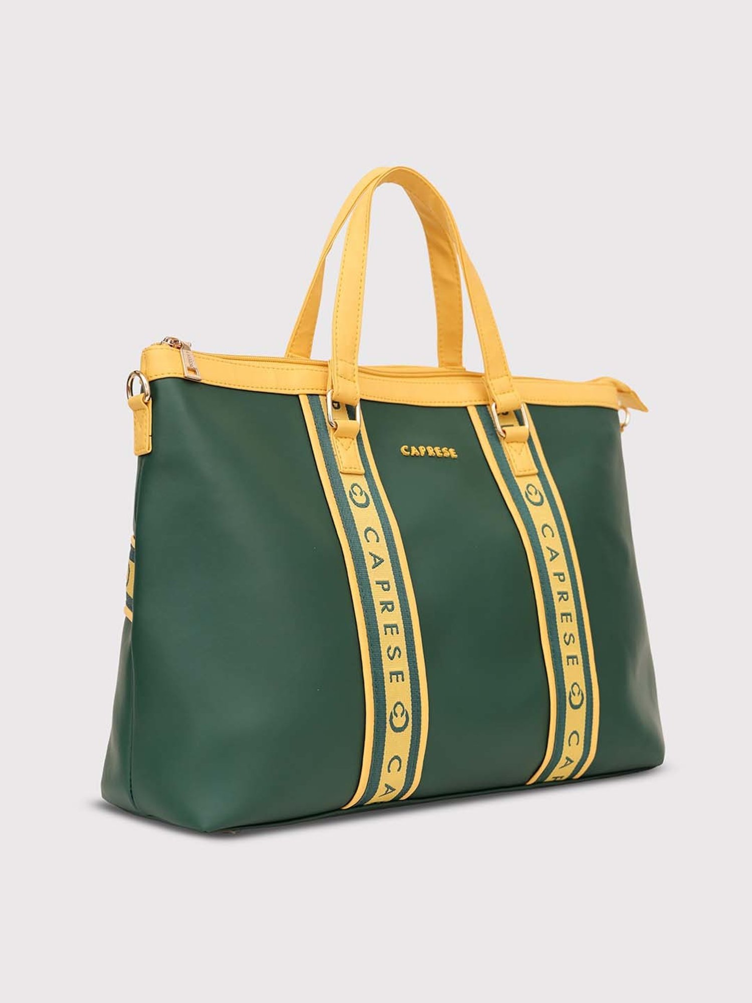 Caprese Trinity Laptop Bag Large Dark Green Women Handbag | Office Handbag | The Kiara Collection