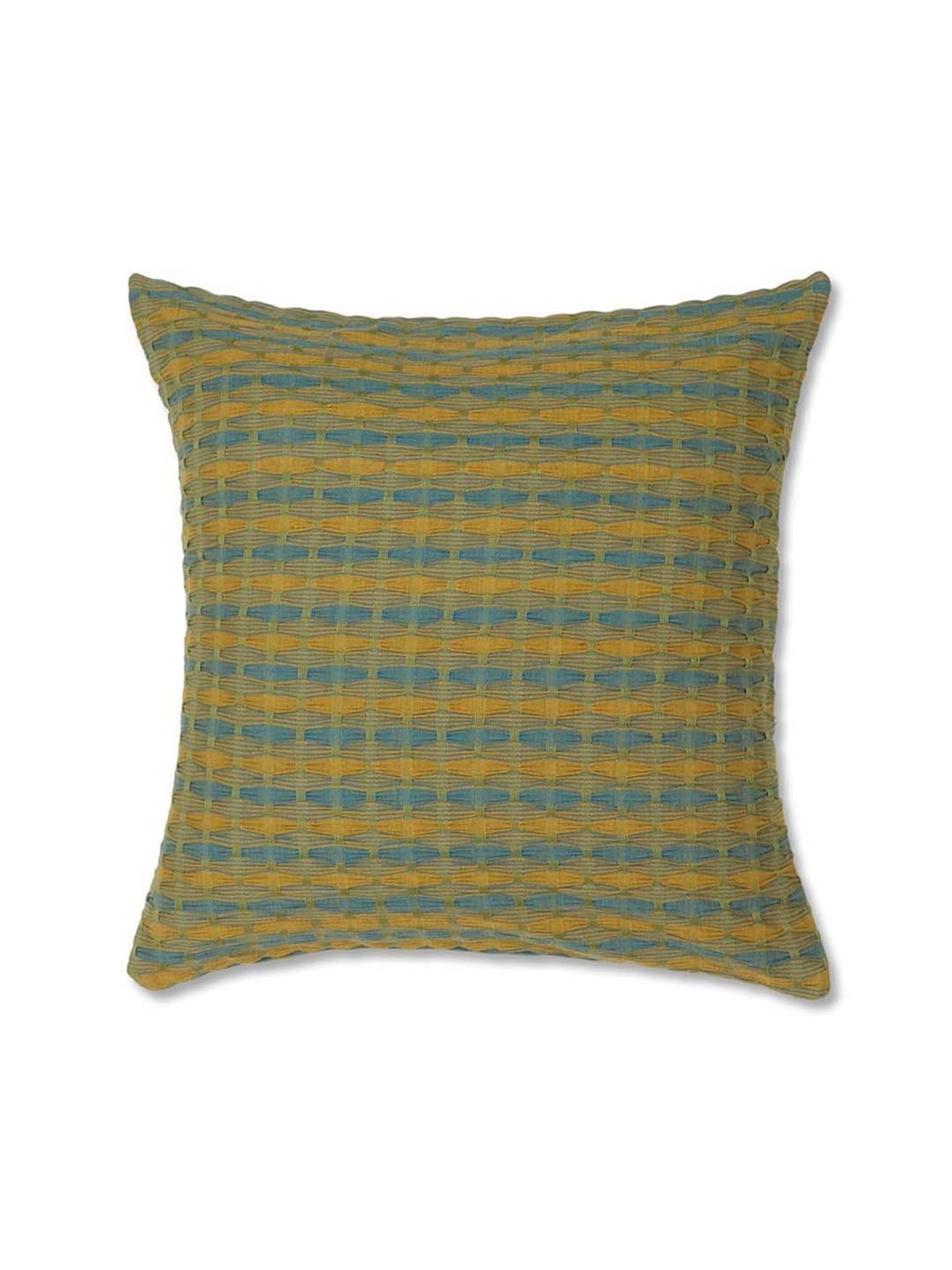 Fabindia Standalone Yellow Cotton Deepali Cushion Cover