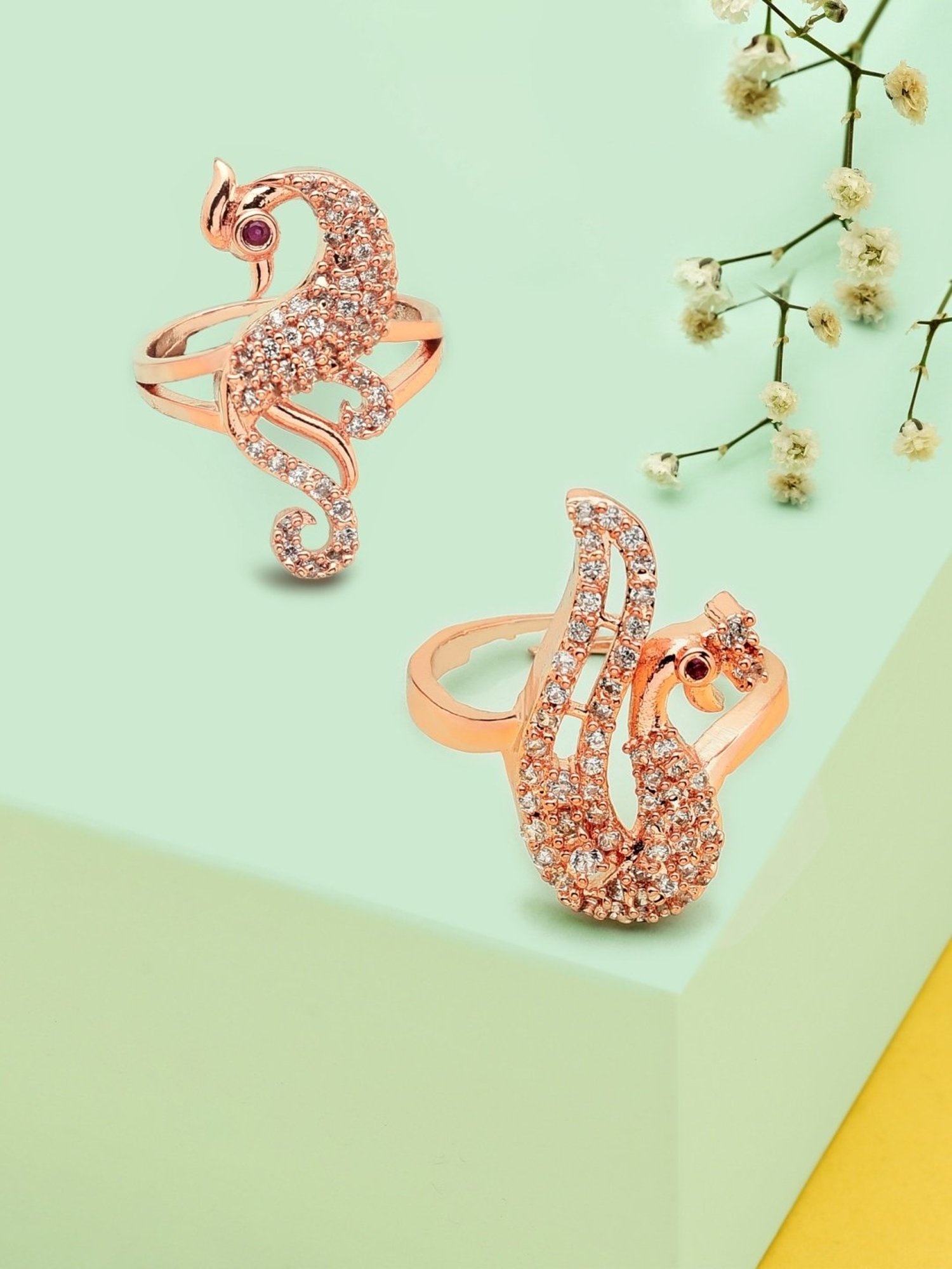 Accessorize London Women's Jewel Embellished Rings Set Of Three White