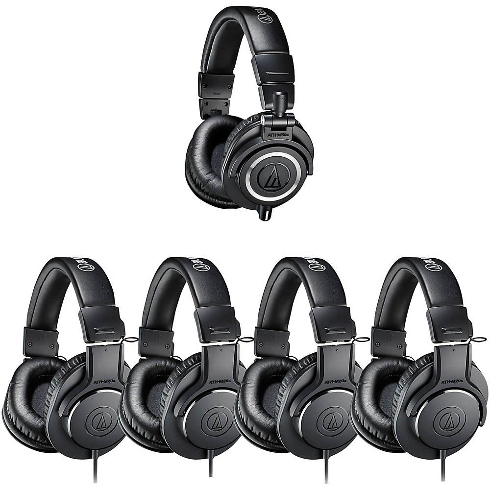 Audio-Technica ATH-PACK5 Professional Headphones Studio Pack Black