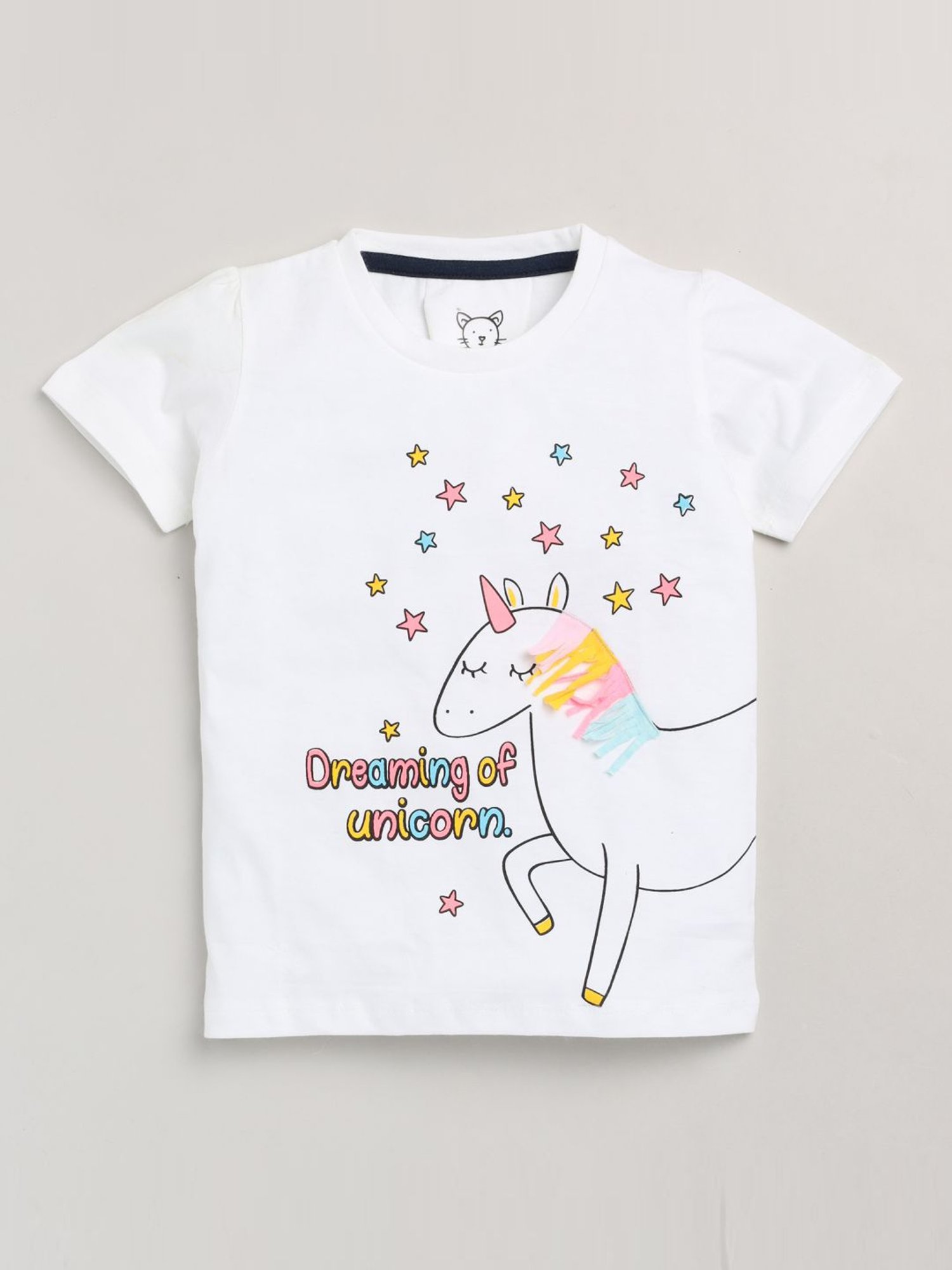 Lazy Shark Kids White Printed T-Shirt & Shorts