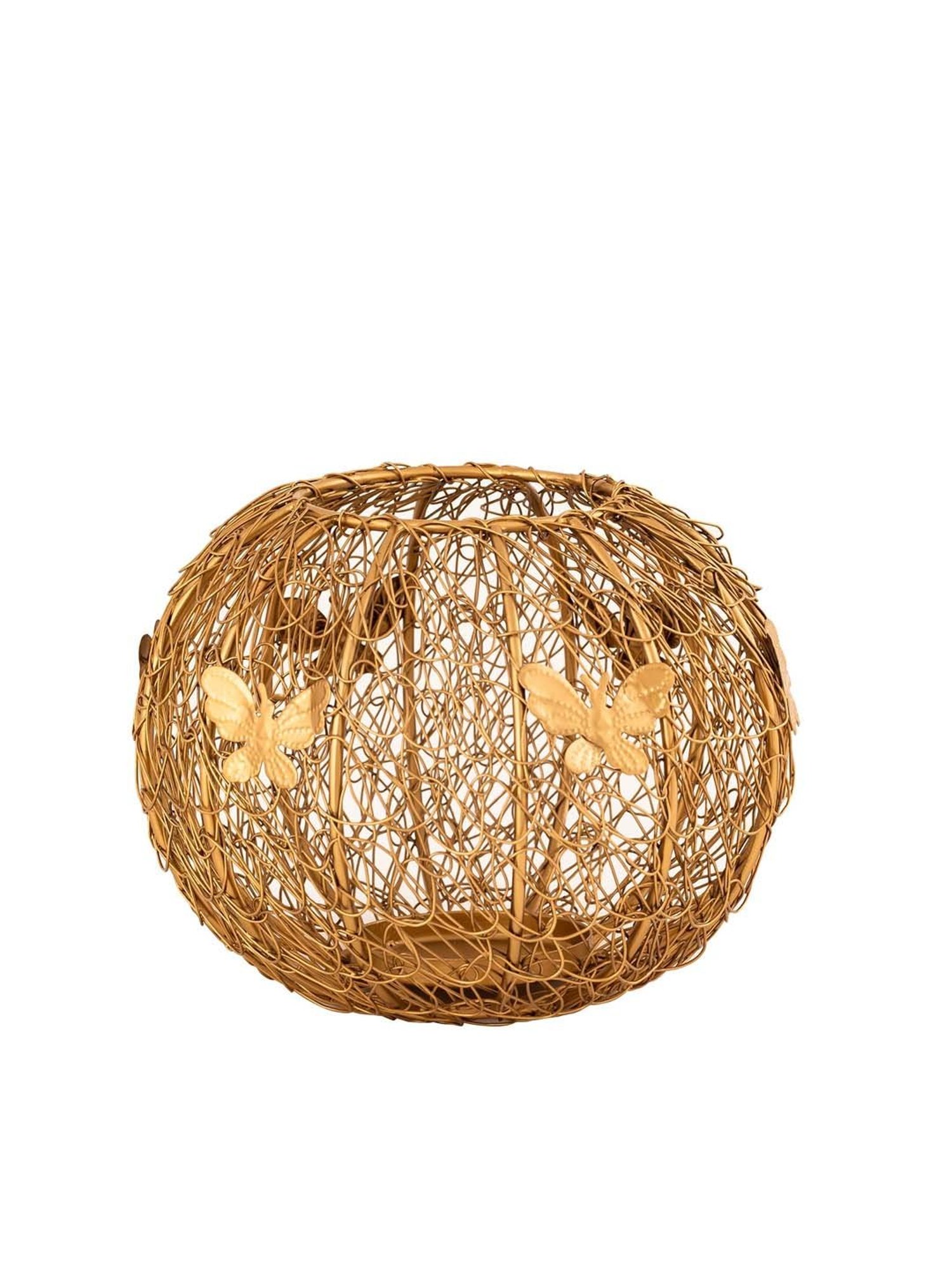 Aapno Rajasthan Gold Tealight Holders - Set of 2