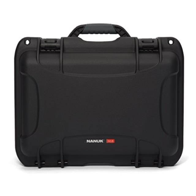 nanuk 918 waterproof hard carrying case empty  polypropylene  black