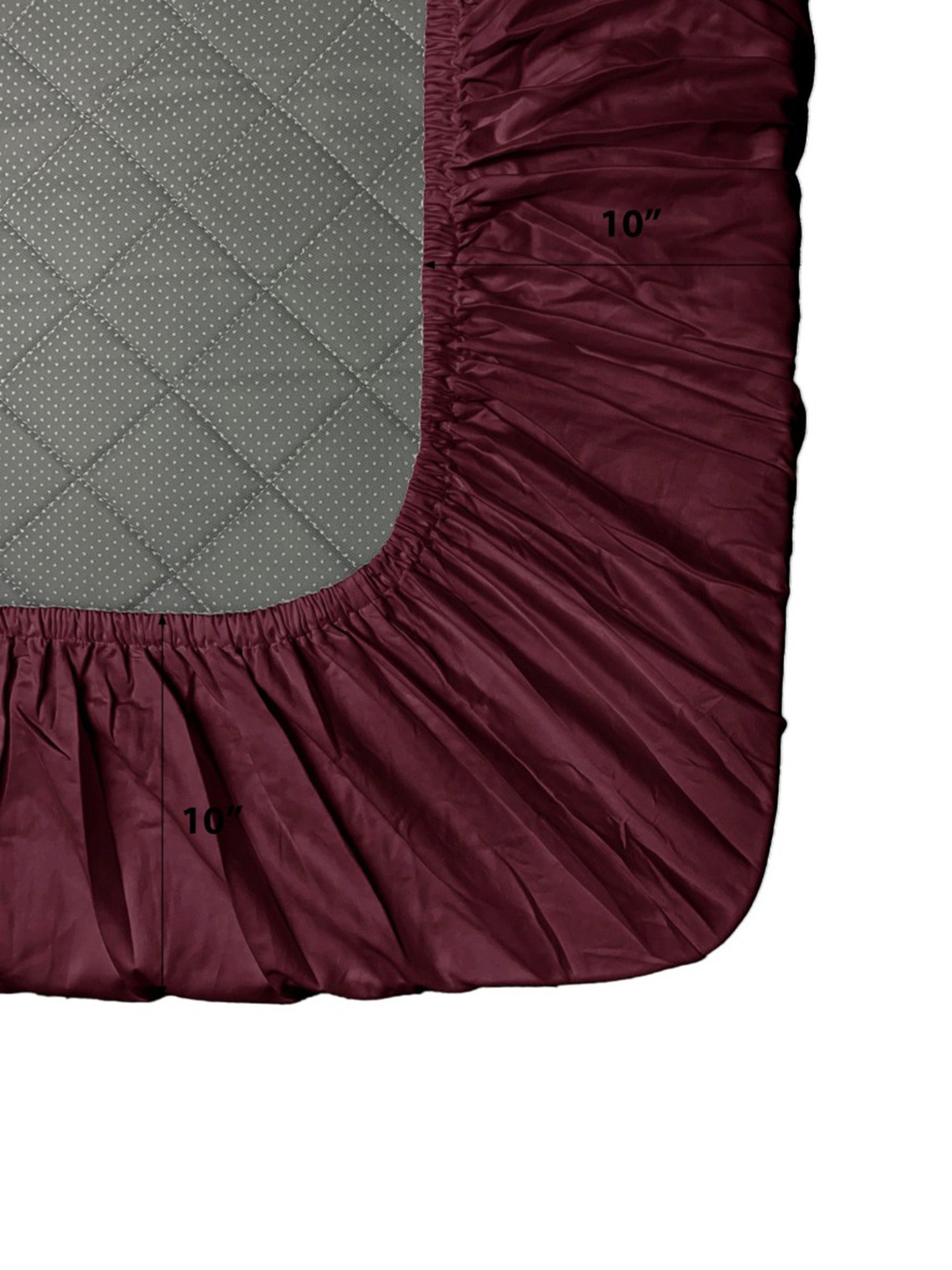 Stoa Paris Maroon 300 TC Polyester Super King Fitted Sheet with 2 Pillow Covers