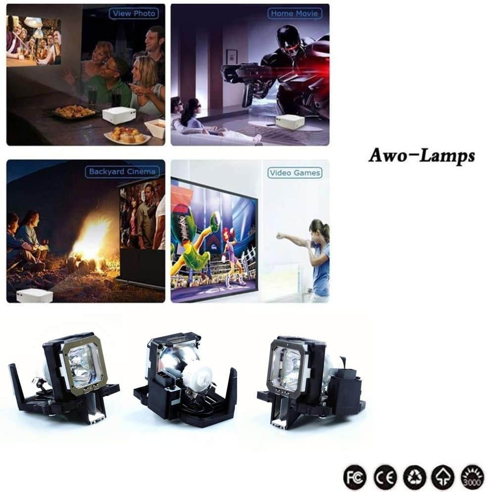 AWO Original Projector Lamp Bulb PK-L2312UP with Housing for JVC DLA-RS46U/DLA-RS48U/DLA-RS4810U/DLA-RS49U/DLA-RS4910U/DLA-RS56U/DLA-RS57U/DLA-RS66U/DLA-RS6710U/DLA-X35B/DLA-X500R