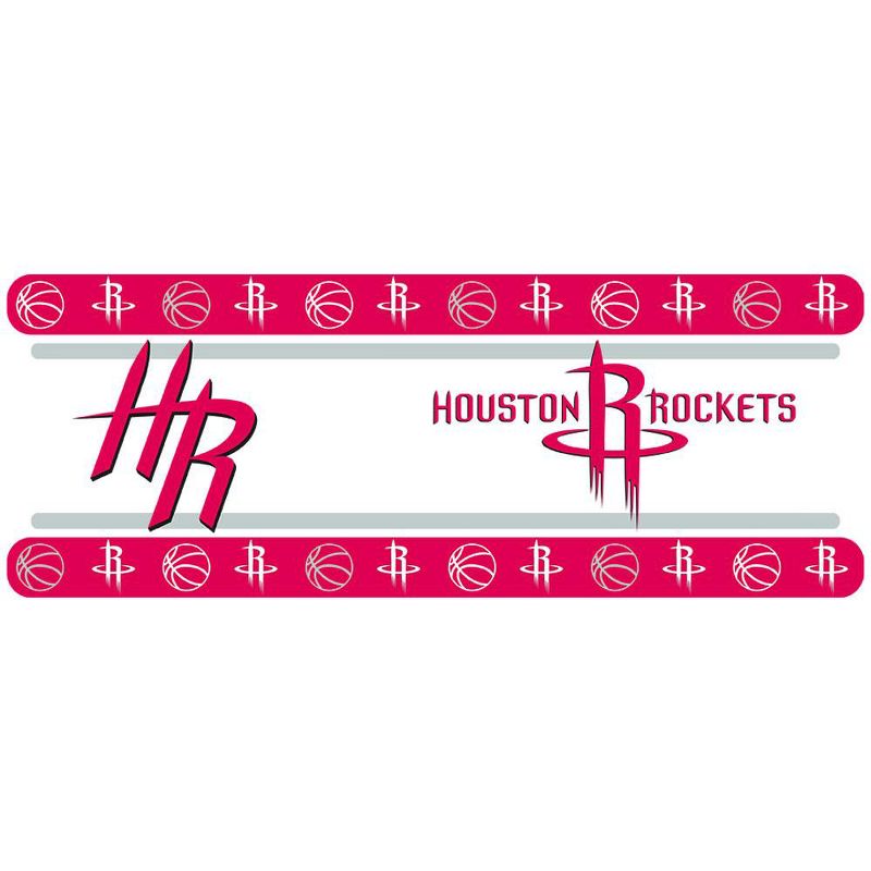 NBA Wall Border Self-Stick Basketball Team Logo Border - Houston Rockets..